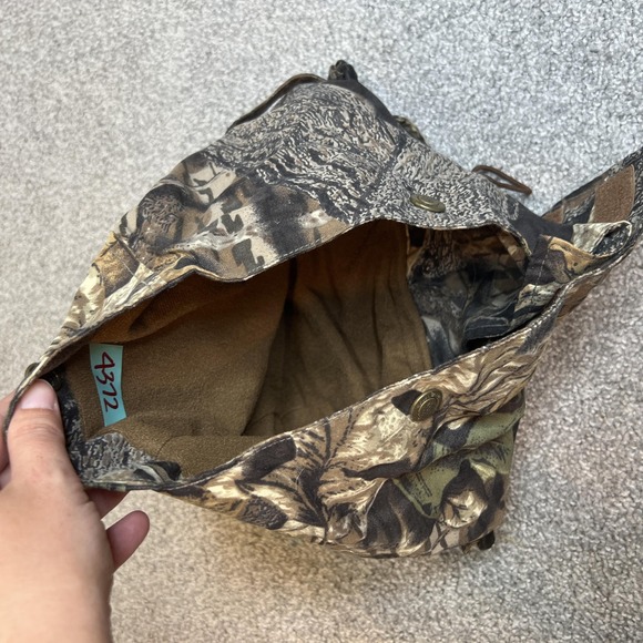 LL Bean Hood Mens One Size Camo Fleece Lined Snap On Hunting Jacket Accessory - Picture 8 of 9